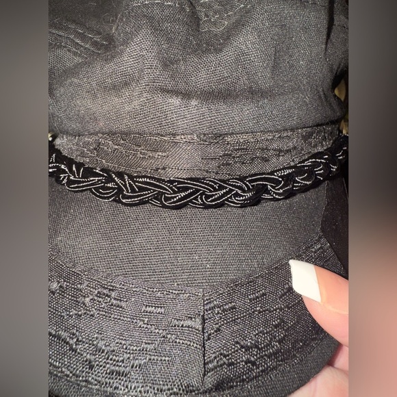 EPOCH BLACK FIDDLERS CAP WITH GOLD BUTTONS & REMOVABLE BRAIDED DETAIL SIZE L./XL - Picture 10 of 11